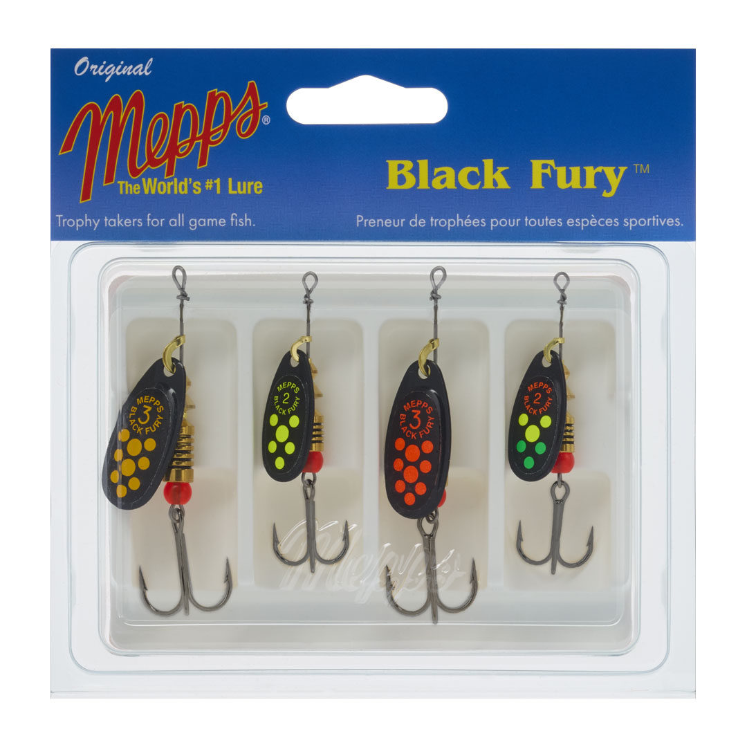 Mepps 4-Pack Black Fury Kit