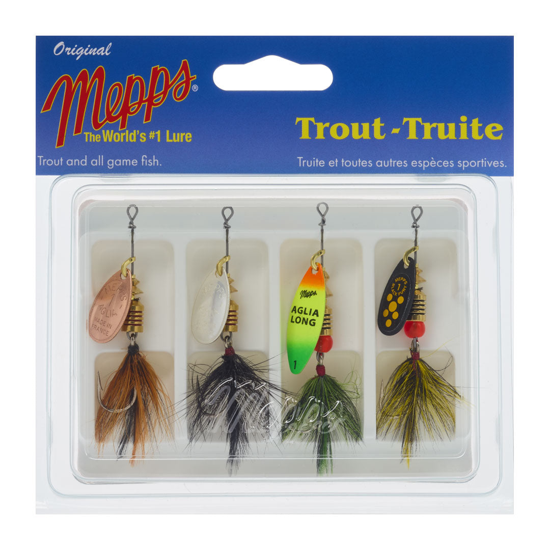Mepps 4-Pack Trouter Kit Dressed Siwash