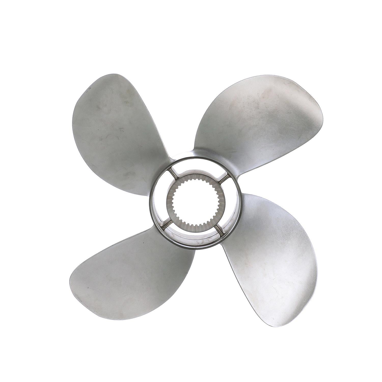 Quicksilver Bravo Three 16" Diameter X 20" Pitch, 4-Blade Stainless Steel Propeller, Left Hand Rotation, Matte Finish