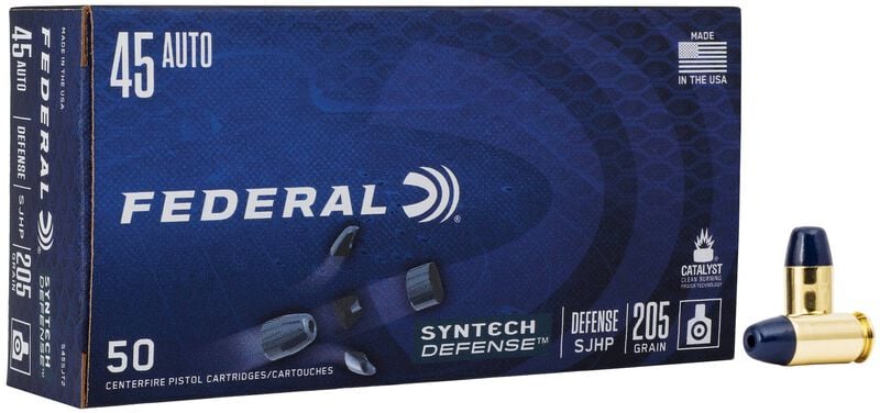 Federal Syntech Defense 45 Auto 205gr - 50 Rounds