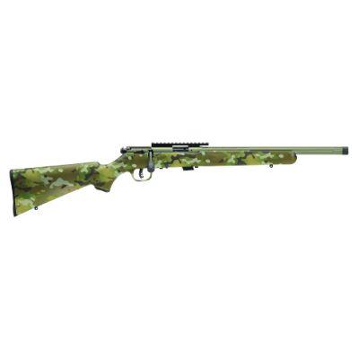 Savage 96827 93R17 FVSR BoltAction Rifle 17HMR 165 Fluted Bbl Threaded Bazooka Green Syn Stk 51 Rnd