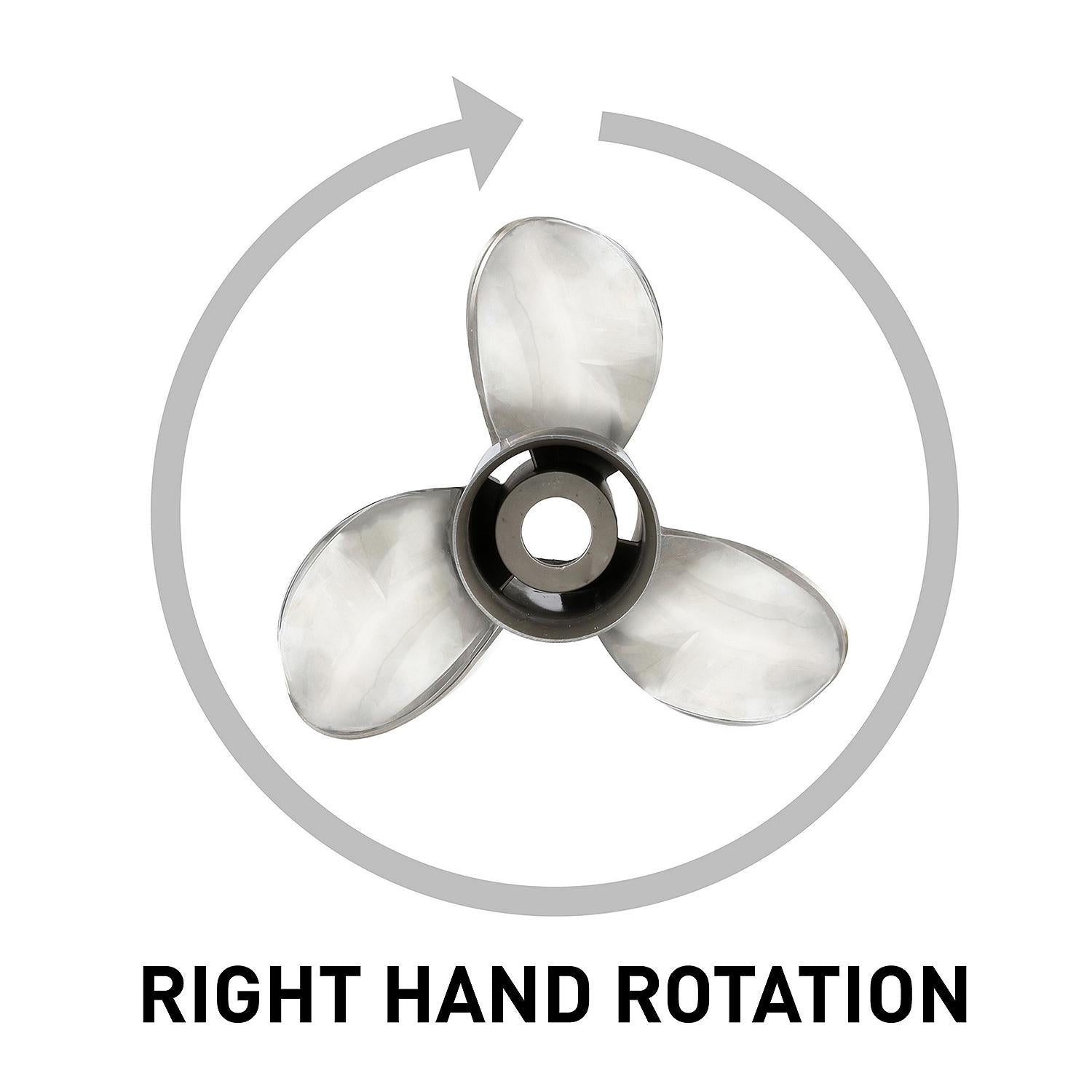 Quicksilver QS5118X Silverado 13" Diameter X 18" Pitch, 3-Blade Stainless Steel Propeller, Right Hand Rotation, 40 CT, 125hp