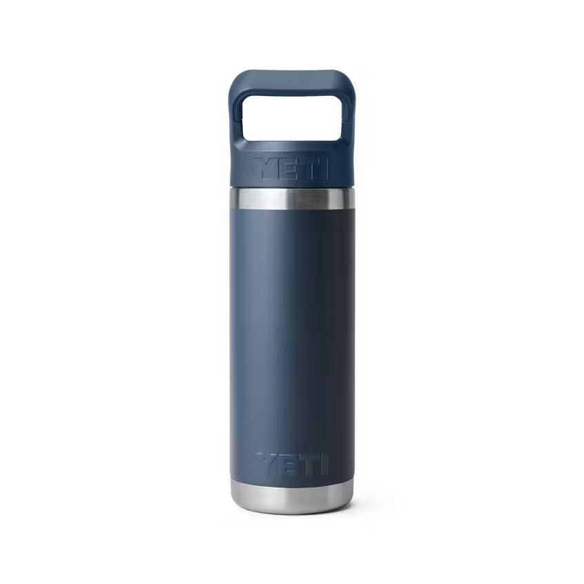 YETI Rambler 532 ml Water Bottle with Colour-Matched Straw Cap Navy