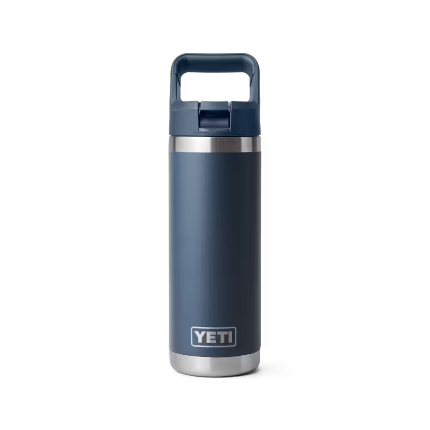YETI Rambler 532 ml Water Bottle with Colour-Matched Straw Cap Navy