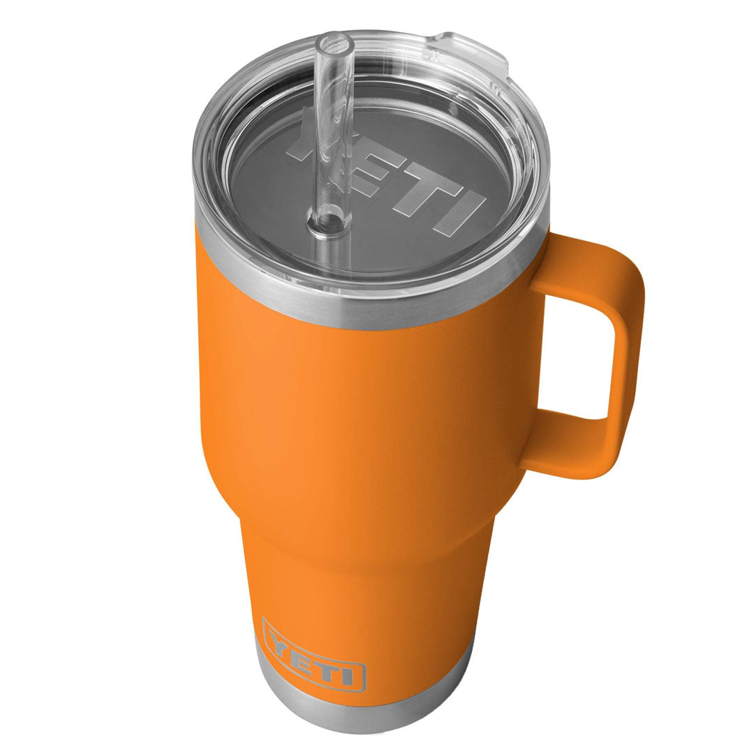 YETI Rambler 1 L Straw Mug with Straw Lid King Crab Orange