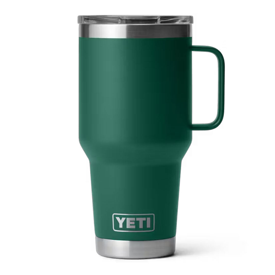 YETI Rambler 887 ML Travel Mug with Stronghold Lid Black Forest Green