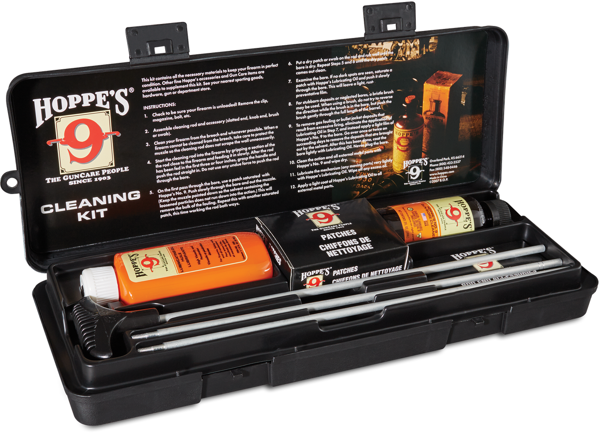 Hoppe's Rifle & Shotgun Cleaning Kit with Aluminum Rod - Premium