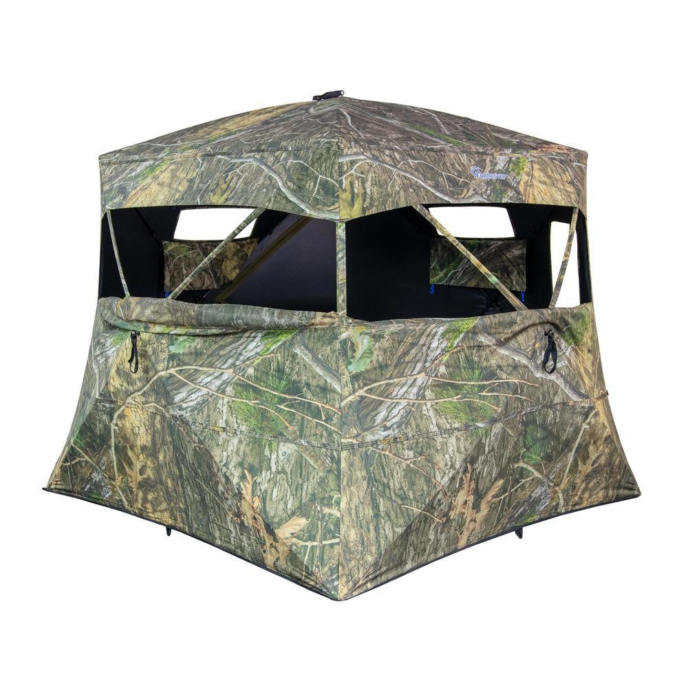 Ameristep Banshee Wide Bottom Extreme Fire Retardant Blind, Mossy Oak Country DNA XL