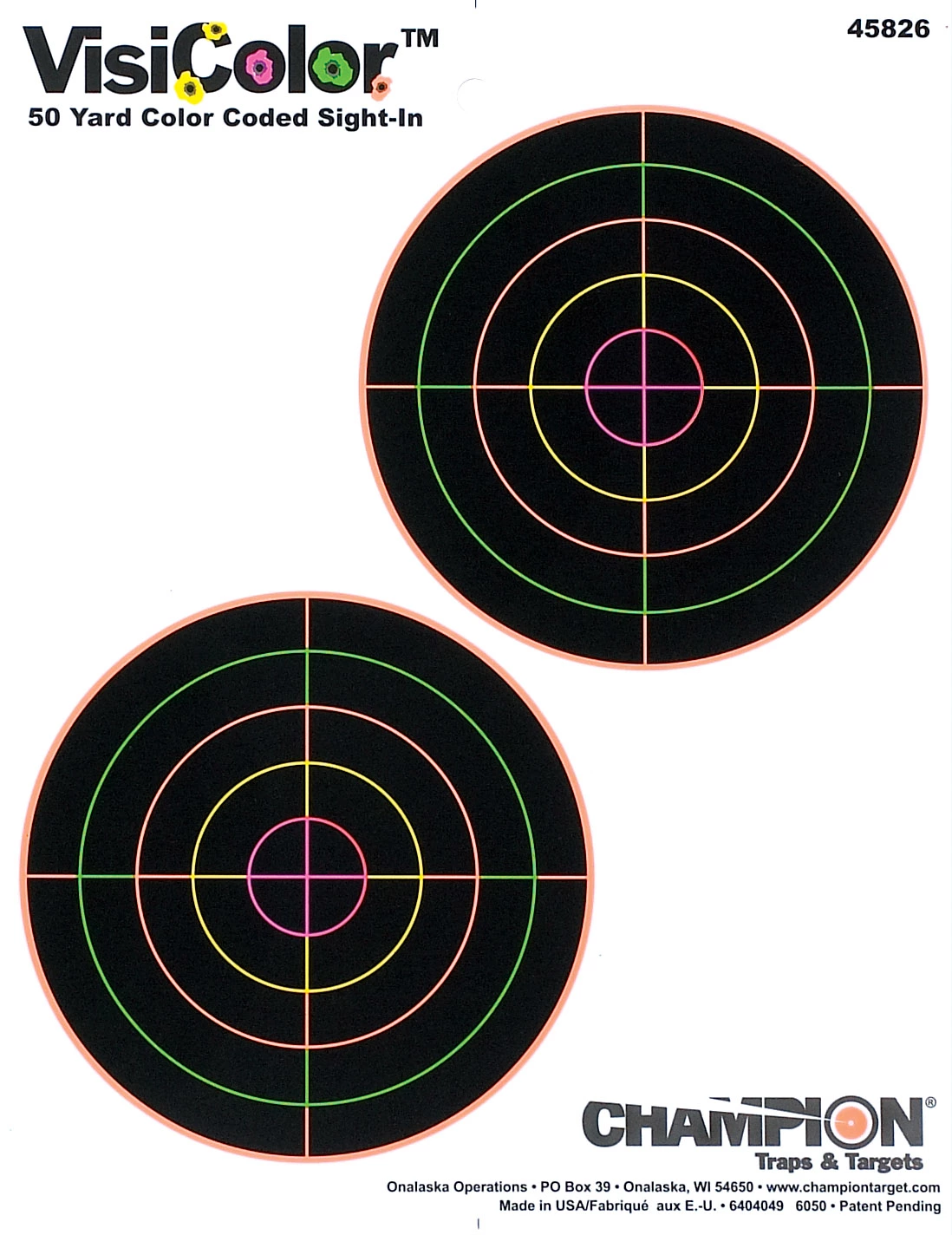 Primos Visicolor Targets - 5 Inch Double Bull