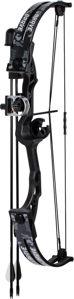 Bear Archery Brave Youth Bow - Black / Right Hand / Continuous up to 25