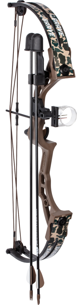 Bear Archery Brave Youth Bow - Fred Bear Tan / Right Hand / Continuous up to 25