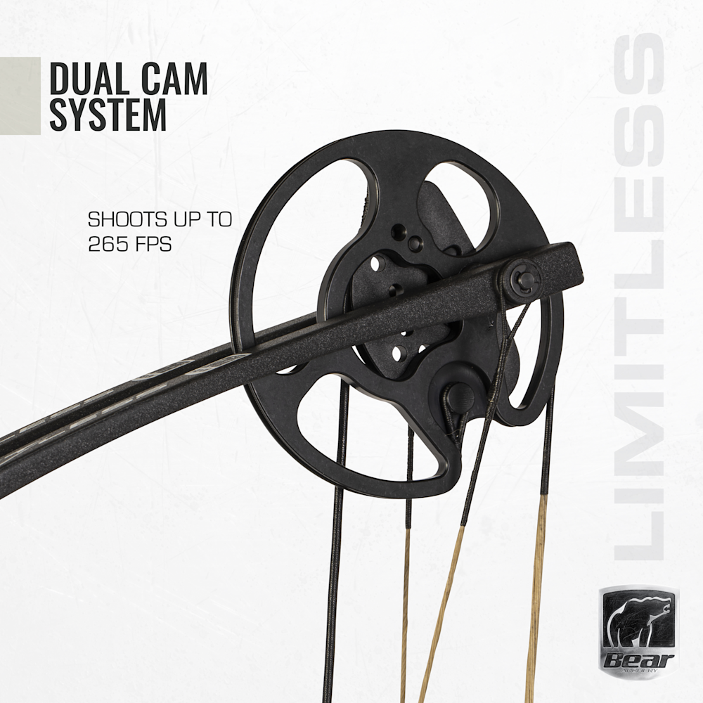 Bear Archery Limitless RTH Compound Bow - Tan / Right Hand / 25-50