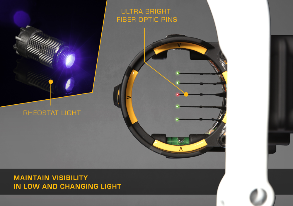 Trophy Ridge React® H5™ Bow Sight - Black / Left Hand