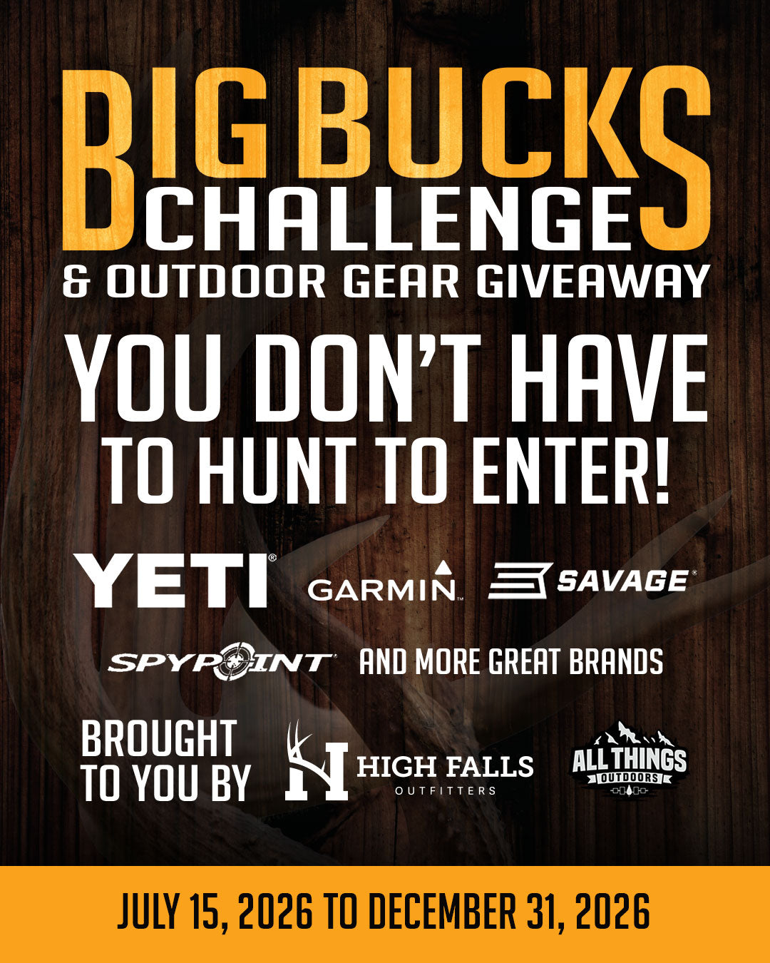 2026 BIG BUCKS Challenge & Outdoor Gear Giveaway