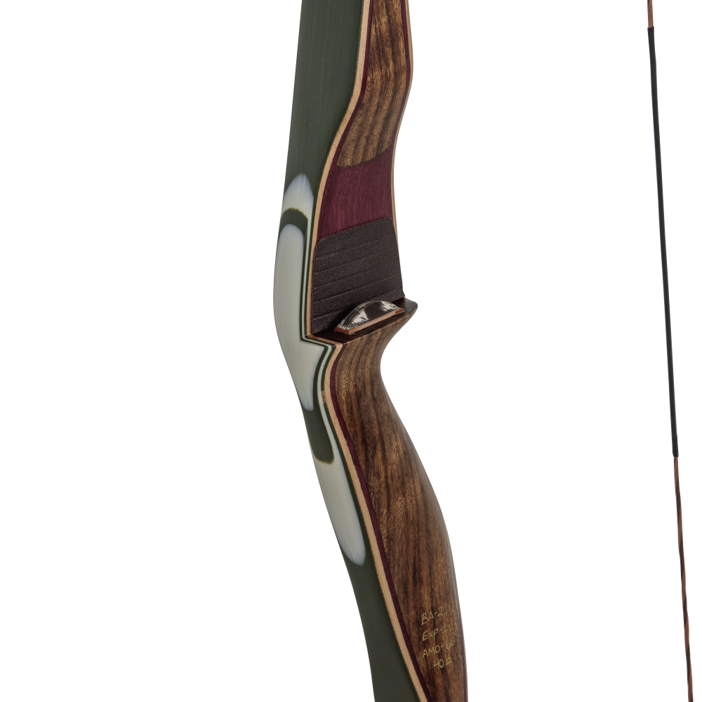 Bear Archery Kodiak Recurve Bow - Shedua/Purple Heart/Green Glass / Right Hand / 50 lbs.
