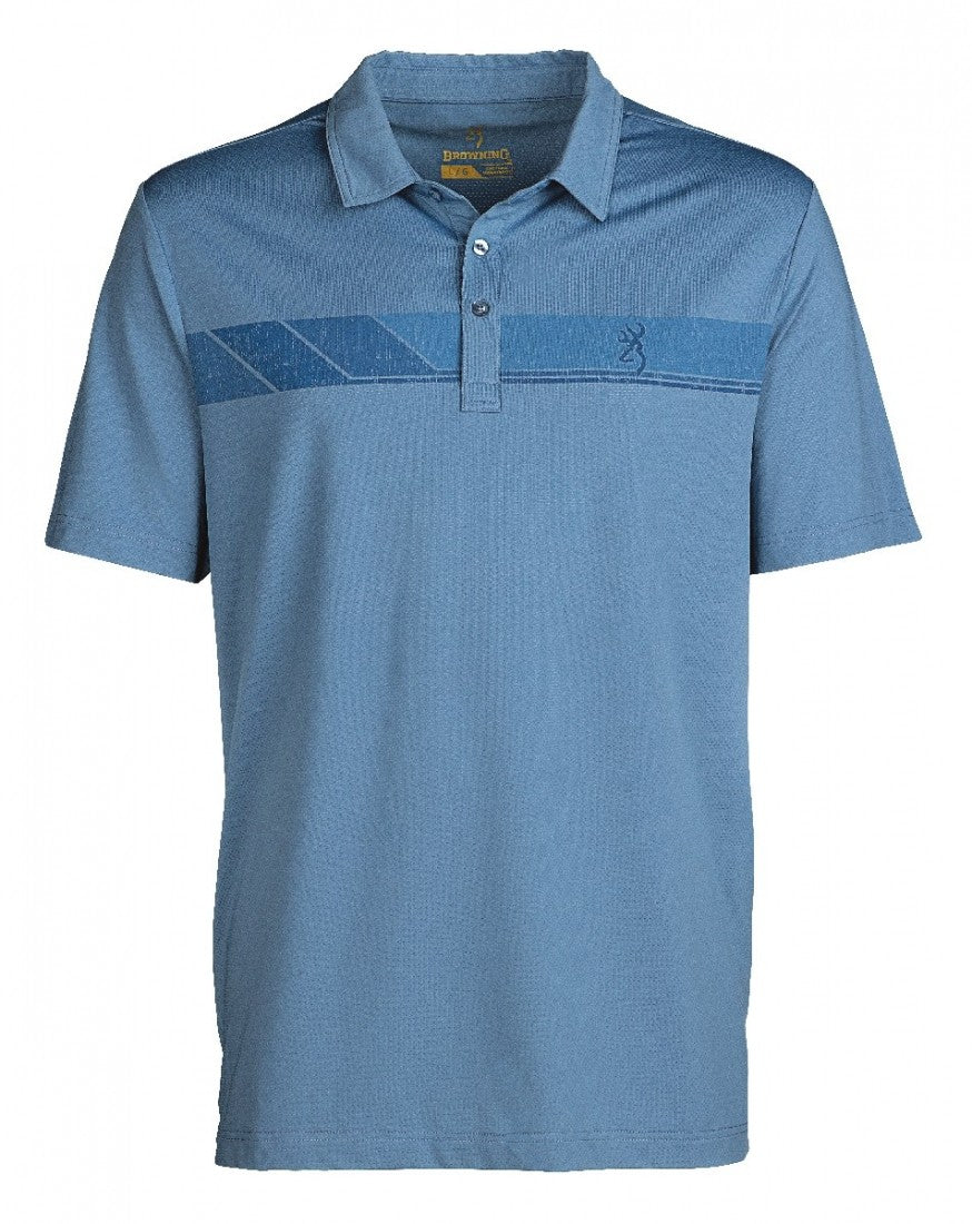 Browning Performance Polo Shirt Blue – front