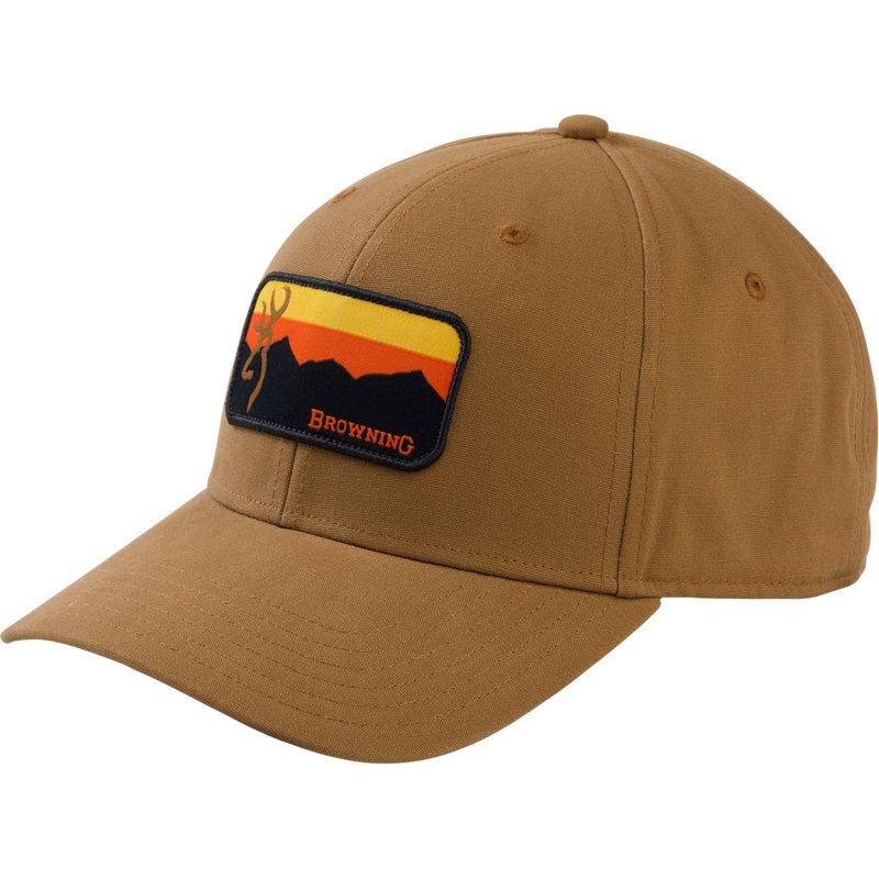 Browning Boundary Cap Tan with Browning mountain sunset patch, SKU 308652481