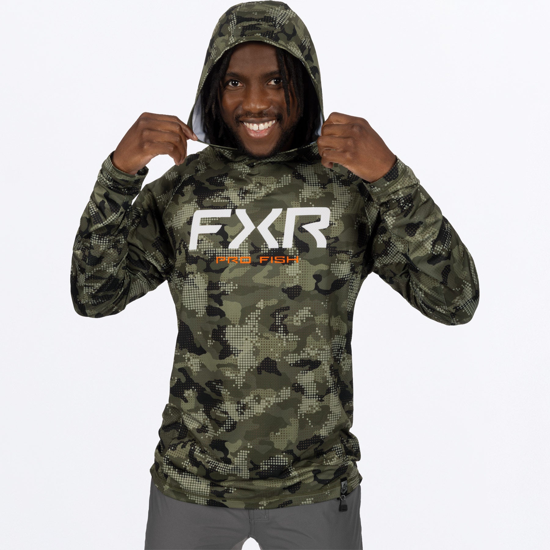 FXR Men's Derby Drift Camo Air UPF Pullover Hoodie