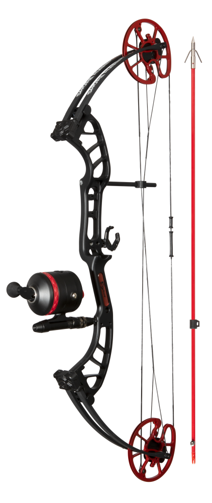 Cajun Bowfishing Shore Runner EVS Bowfishing Bow - Black/Red / Left Hand