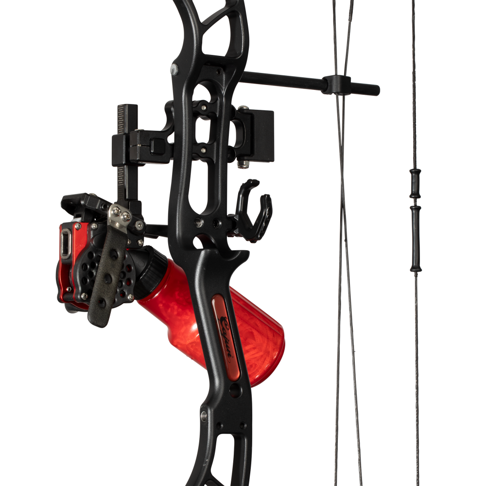 Cajun Bowfishing Shore Runner EVW Bowfishing Bow - Black/Red / Left Hand