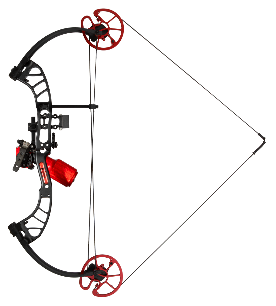 Cajun Bowfishing Shore Runner EVW Bowfishing Bow - Black/Red / Left Hand