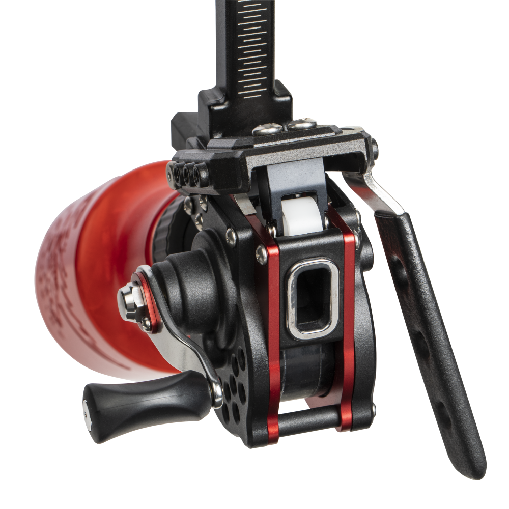 Cajun Bowfishing Winch Pro Bowfishing Reel - Red / Left Hand