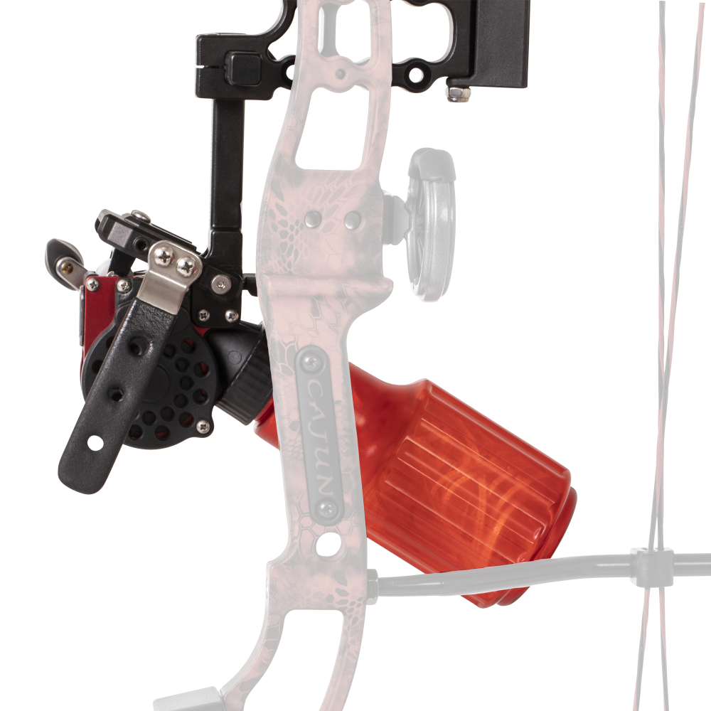 Cajun Bowfishing Winch Pro Bowfishing Reel - Red / Left Hand