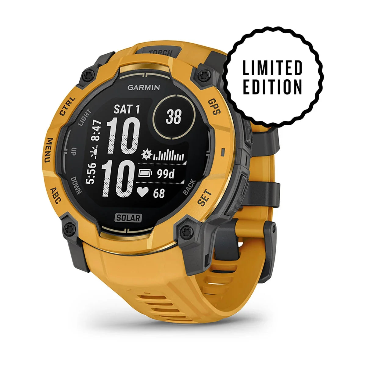 Garmin Instinct 3 – 50 mm Solar Sunburst with Sunburst / Gray Band