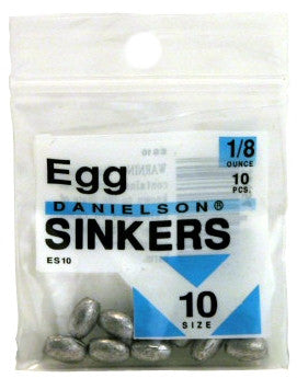 Danielson ES4 Egg Sinker 1-1-2oz Size 4 2pk
