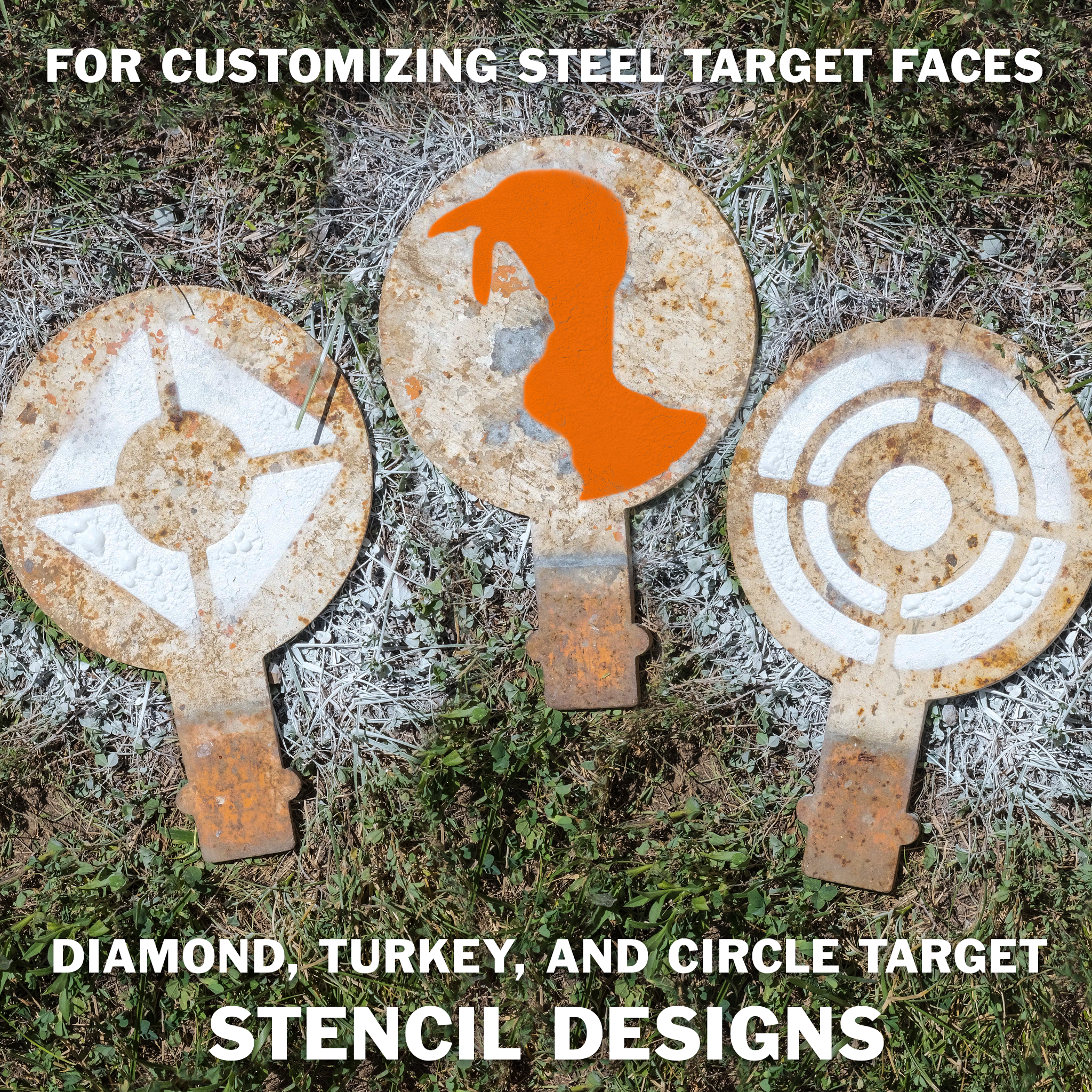 Primos Steel Target Painting Stencils, 3 Pack