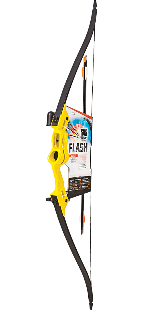 Bear Archery Flash Youth Bow - Yellow / Both / Continuous up to 18 lbs.
