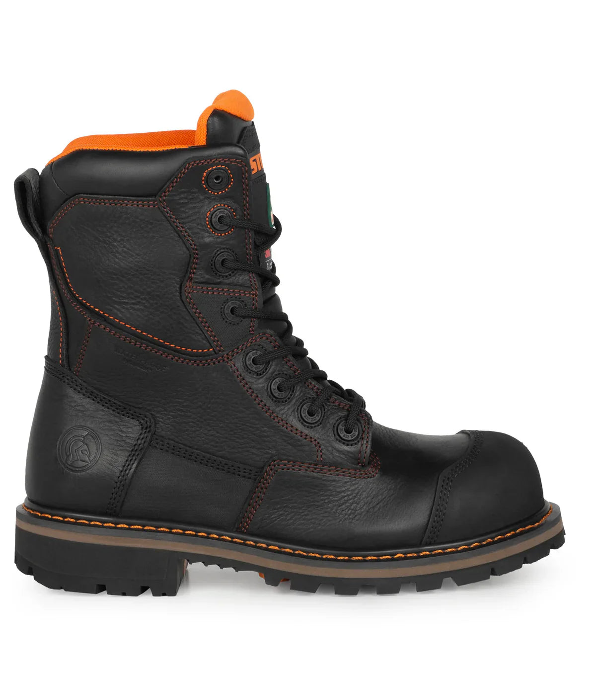 STC Gladiator, Black | 8” Waterproof Leather Work Boots | Vibram Fire&Ice