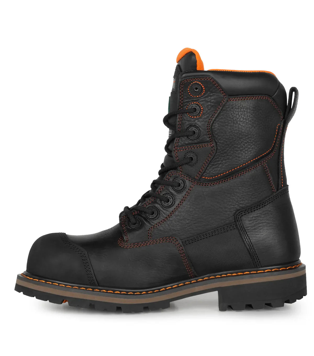 STC Gladiator, Black | 8” Waterproof Leather Work Boots | Vibram Fire&Ice