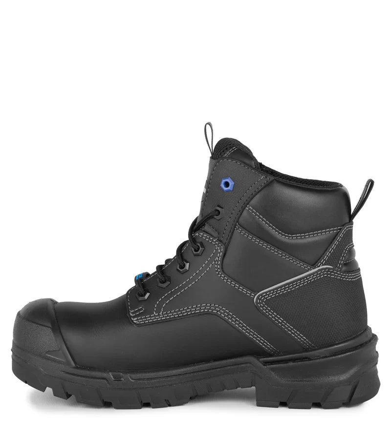 Acton Dozer Black 6'' CSA Leather Work Boots with Flexible Internal Metguard