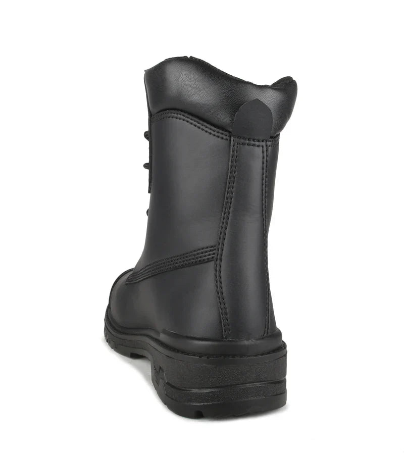 Acton Prospect, Black 8'' Vegan CSA Work Boots,  Microfiber & Chemtech