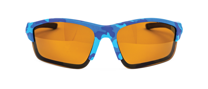 Rapala Boys Polarized Fishing Glasses Blue Camo