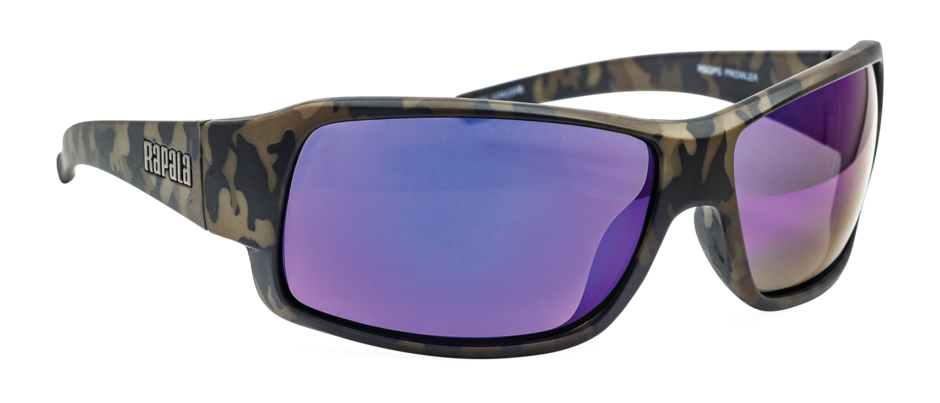 Rapala Prowler Polarized Fishg Glasses  CAMO  Gray  Blue Mirror