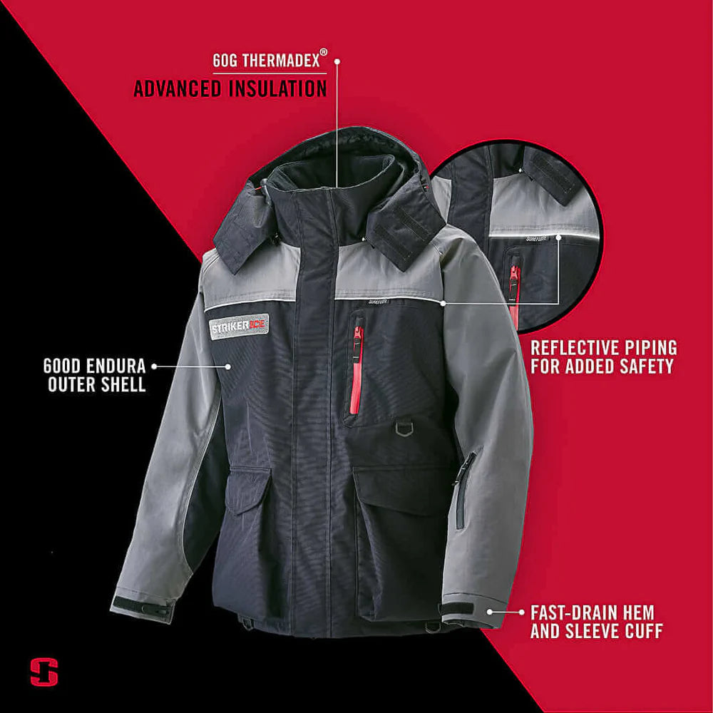 StrikerICE Trekker Jacket Black/Gray 3X-Large