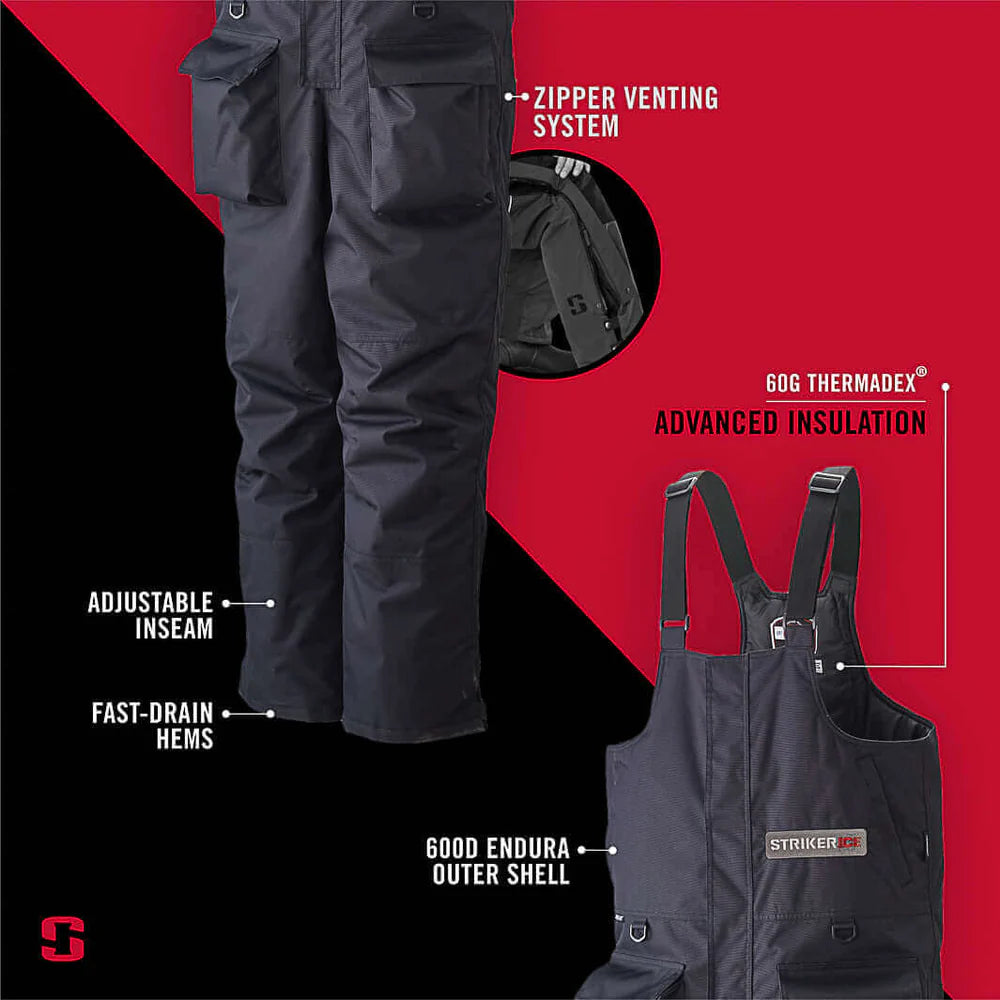 StrikerICE Trekker Bib Black 3X-Large
