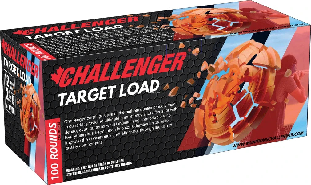 Challenger Handicap Target Load 12 Gauge 2-3/4 in 1-1/8 oz - 100 Pack