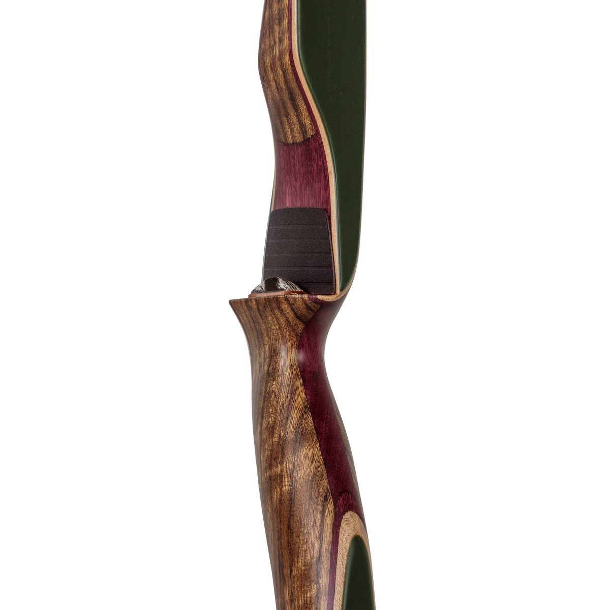 Bear Archery Kodiak Recurve Bow - Shedua/Purple Heart/Green Glass / Left Hand / 35 lbs.