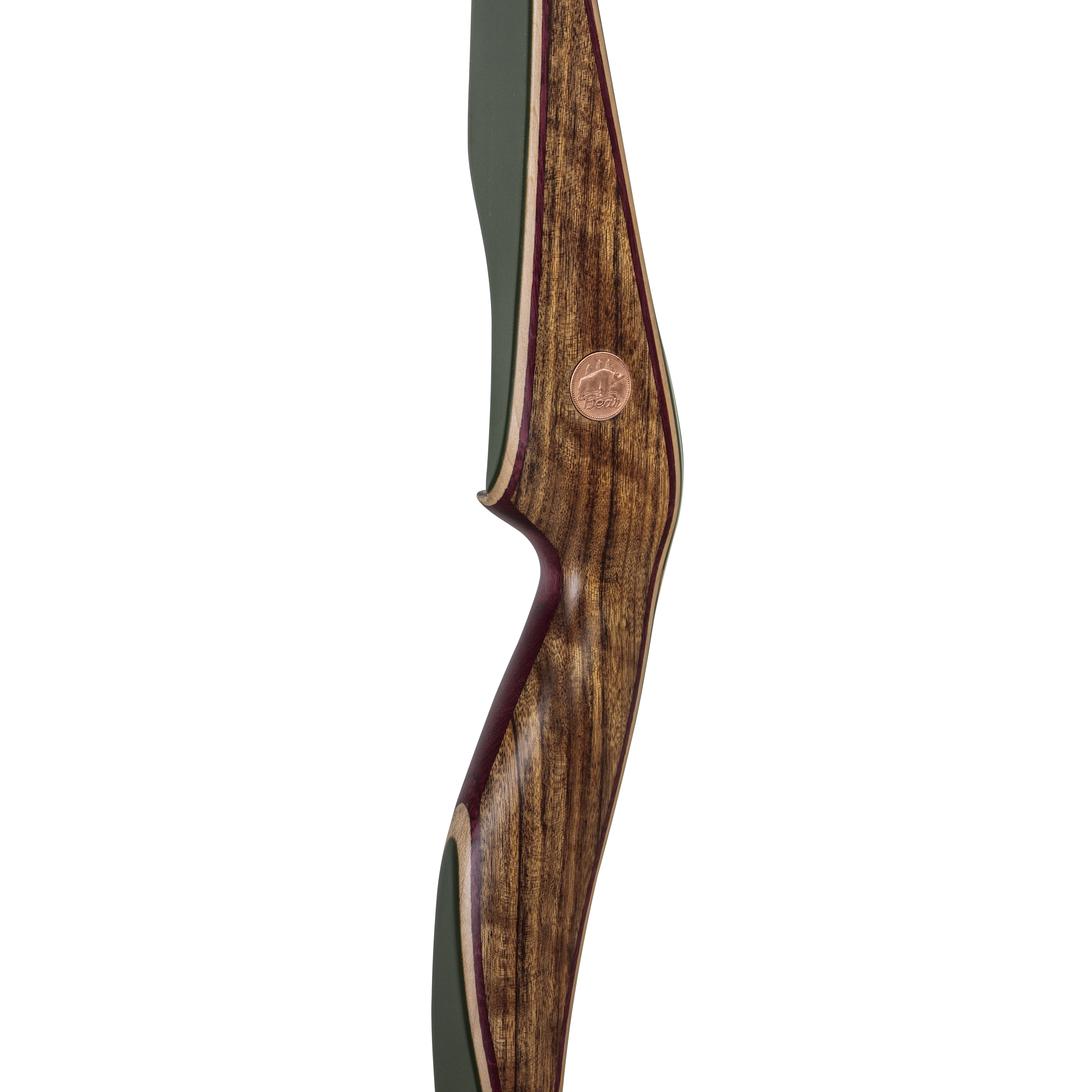 Bear Archery Kodiak Recurve Bow - Shedua/Purple Heart/Green Glass / Right Hand / 50 lbs.
