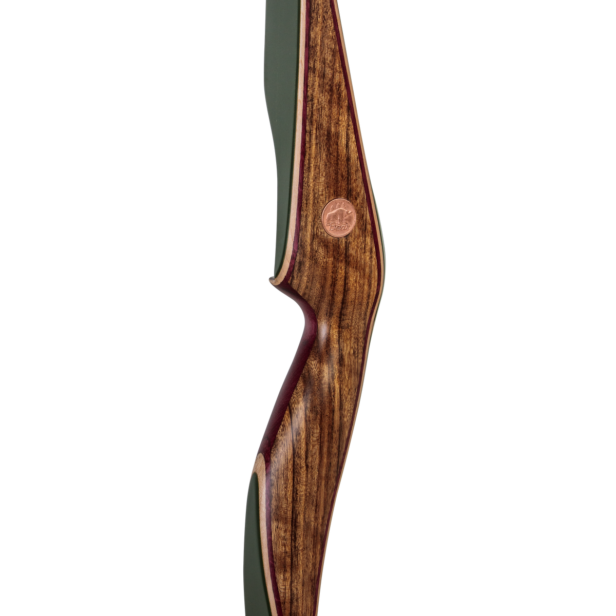 Bear Archery Kodiak Recurve Bow - Shedua/Purple Heart/Green Glass / Right Hand / 50 lbs.