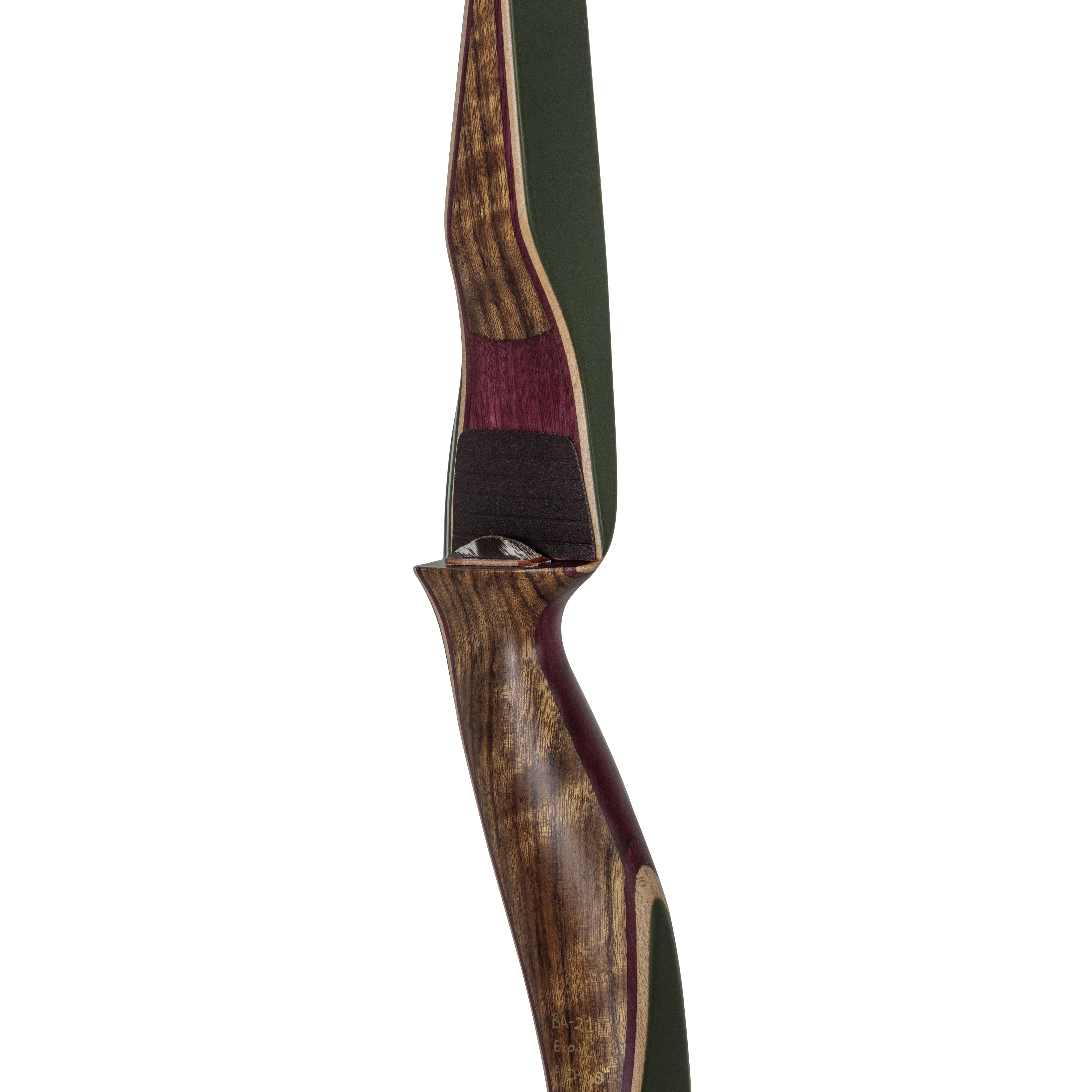 Bear Archery Kodiak Recurve Bow - Shedua/Purple Heart/Green Glass / Right Hand / 50 lbs.