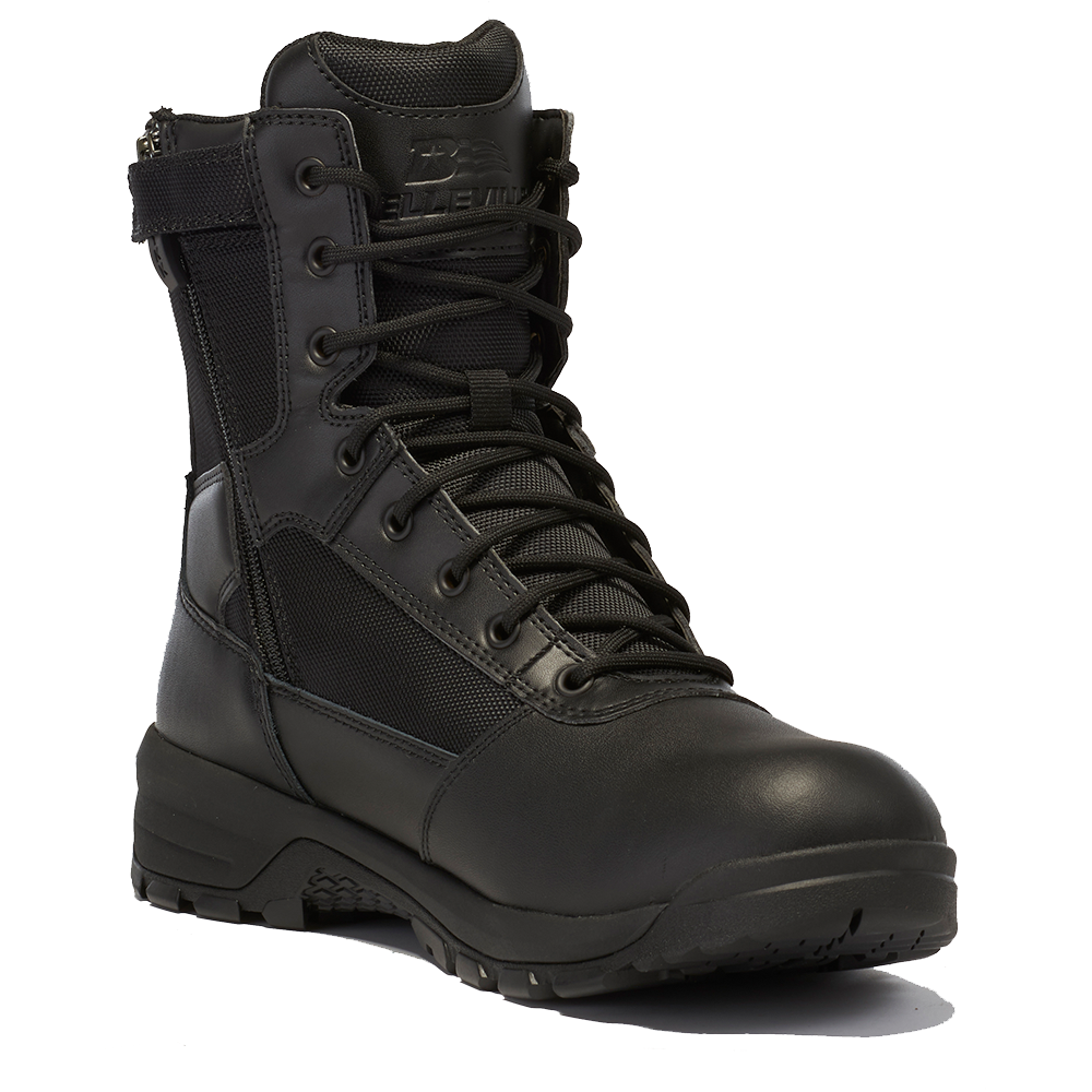 Belleville Boots SPEAR POINT BV918Z  Lightweight Side-Zip 8" Tactical Boot - Black