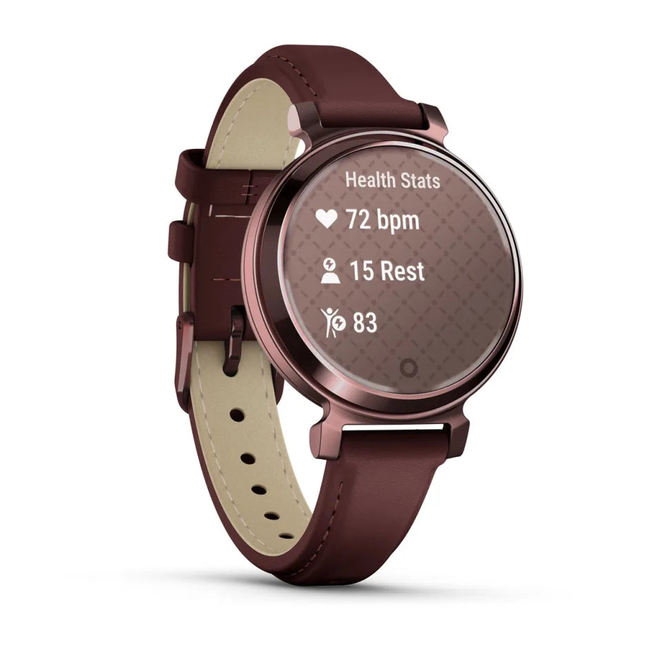 Garmin Lily 2 Classic Dark Bronze with Mulberry Leather Band Smartwatch