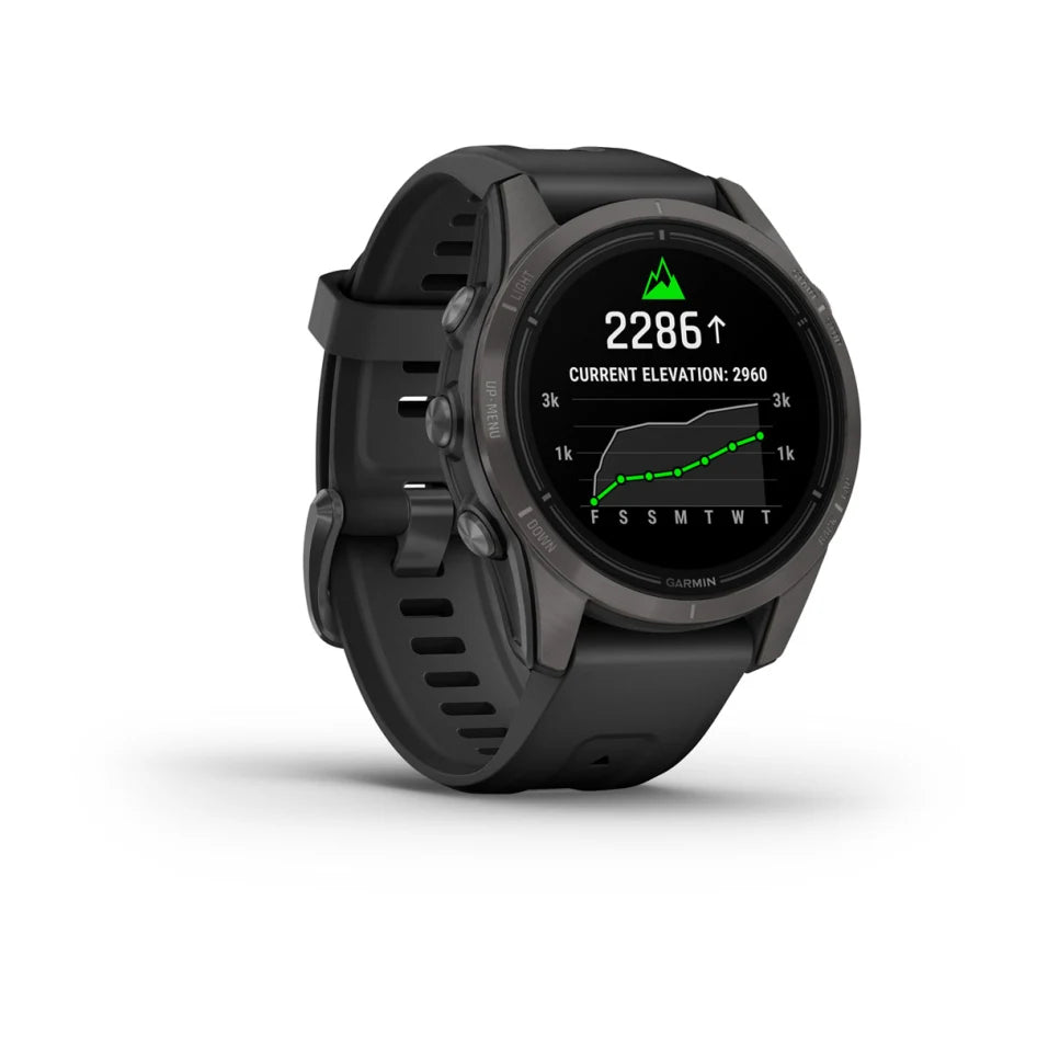 Garmin epix Pro (Gen 2) Sapphire Edition 42 mm Carbon Gray DLC Titanium with Black Band