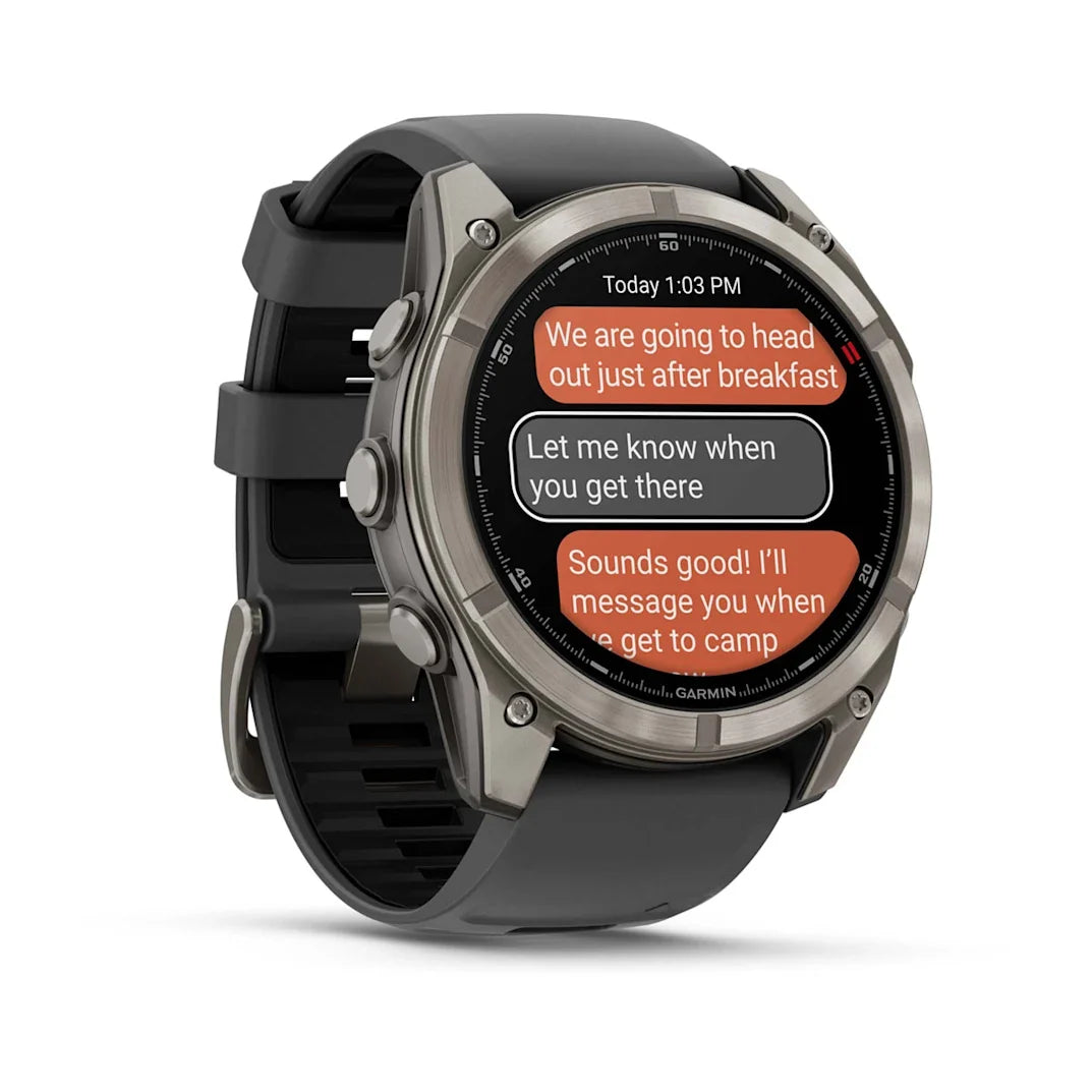 Garmin fēnix 8 Pro 51 mm AMOLED Sapphire Titanium with Graphite / Black Silicone Band