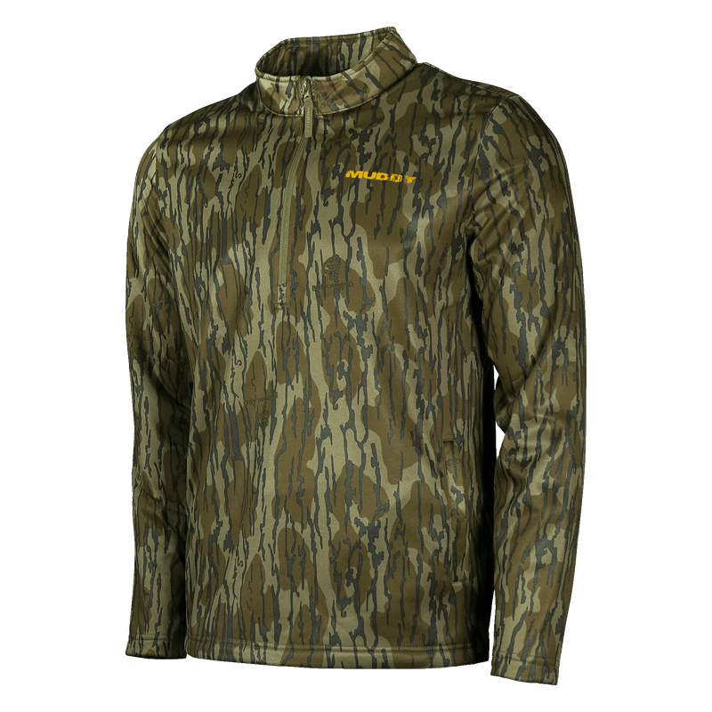 Muddy TRX Performance 1/4-Zip in Mossy Oak Bottomland camouflage