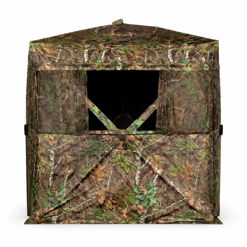 Muddy VS360 Ground Blind in Mossy Oak Obsession – front view, 800 × 800 white background